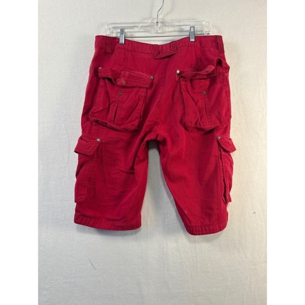 Royal Premium Men's Red Cargo Shorts 34‎ Cotton Blend Casual #1691 - Picture 5 of 7